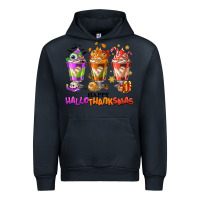 Navy Happy Hallothanksmas coffee cups Urban Hoodie - NancyCooperArtShop