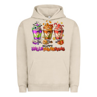 Pigment French Oak Happy Hallothanksmas coffee cups Urban Hoodie - NancyCooperArtShop