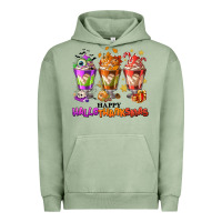 Pigment Oil Green Happy Hallothanksmas coffee cups Urban Hoodie - NancyCooperArtShop