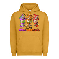 Pigment Peanut Butter Happy Hallothanksmas coffee cups Urban Hoodie - NancyCooperArtShop