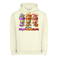 Pigment Pistachio Happy Hallothanksmas coffee cups Urban Hoodie - NancyCooperArtShop