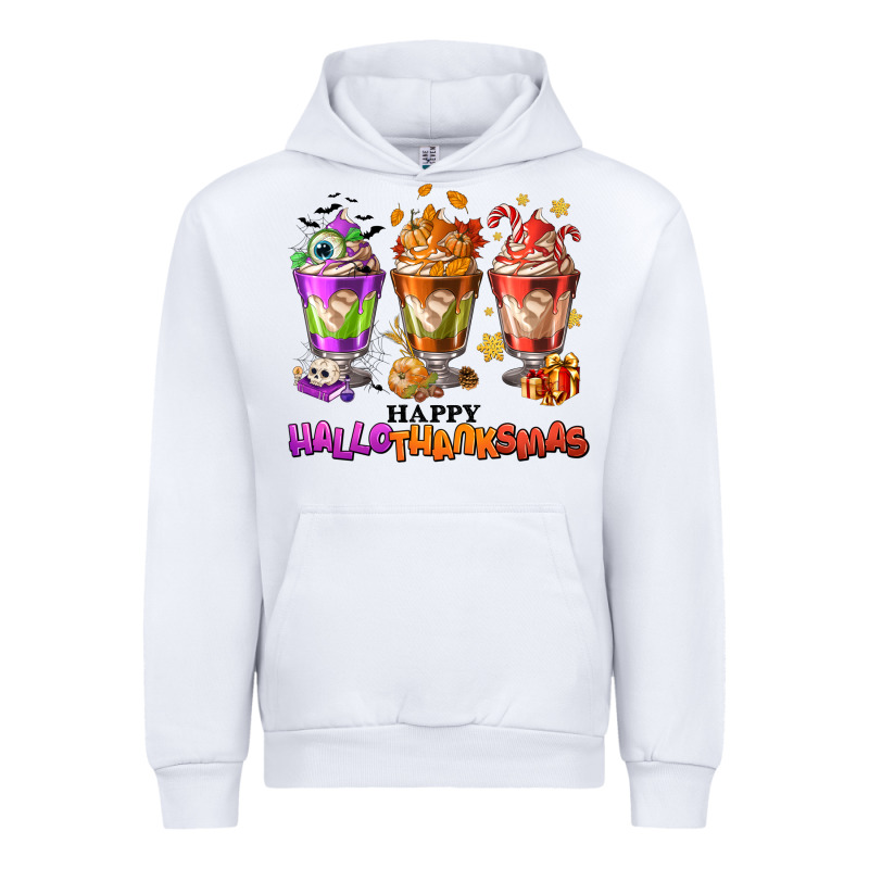 Happy Hallothanksmas Coffee Cups Urban Hoodie by NancyCooperArtShop | Teevron