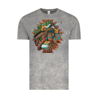 Cloud Rock bucking bronco aztec shape background Vintage Tee - Artiststas