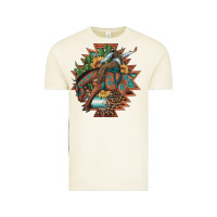 Vintage Arctic bucking bronco aztec shape background Vintage Tee - Artiststas