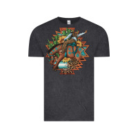 Vintage Black bucking bronco aztec shape background Vintage Tee - Artiststas
