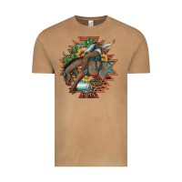 Vintage Camel bucking bronco aztec shape background Vintage Tee - Artiststas