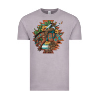Vintage Zinc bucking bronco aztec shape background Vintage Tee - Artiststas