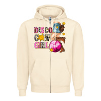Sandshell disco cowgirl Zipper Hoodie - texasbilliewilder