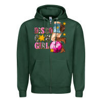 Sports Green disco cowgirl Zipper Hoodie - texasbilliewilder