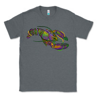 Charcoal Heather Mardi Gras Crawfish Classic Tee - RanaPortraitStore
