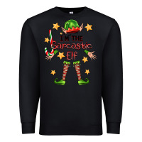 Black im the sarcastic elf Premium Sweatshirt - FaDigitalArtStudio