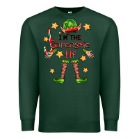 Sports Green im the sarcastic elf Premium Sweatshirt - FaDigitalArtStudio