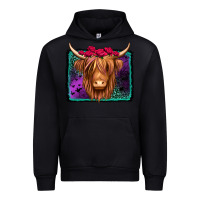 Black halloween highland cow Urban Hoodie - Jasminsmagicworld
