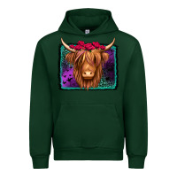 Forest Green halloween highland cow Urban Hoodie - Jasminsmagicworld