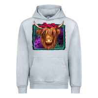 Heather Grey halloween highland cow Urban Hoodie - Jasminsmagicworld