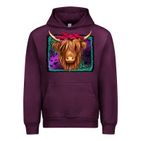 Mauve Wine halloween highland cow Urban Hoodie - Jasminsmagicworld