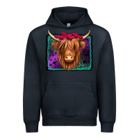 Navy halloween highland cow Urban Hoodie - Jasminsmagicworld