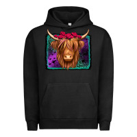 Pigment Black halloween highland cow Urban Hoodie - Jasminsmagicworld