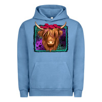 Pigment Pebble Blue halloween highland cow Urban Hoodie - Jasminsmagicworld