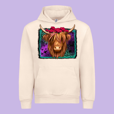 Halloween Highland Cow Urban Hoodie Designed By Jasminsmagicworld