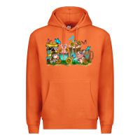 Carrot farm cute animals with sunflower coffee cups Premium Hoodie - NancyCooperArtShop