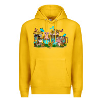 Lemon farm cute animals with sunflower coffee cups Premium Hoodie - NancyCooperArtShop