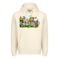 Sandshell farm cute animals with sunflower coffee cups Premium Hoodie - NancyCooperArtShop