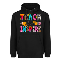 Black teach love inspire Heavyweight Hoodie - Zillion Design Studio