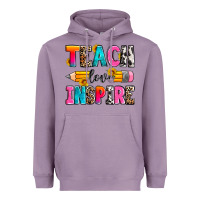 Lavender teach love inspire Heavyweight Hoodie - Zillion Design Studio