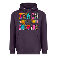 Plum teach love inspire Heavyweight Hoodie - Zillion Design Studio
