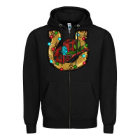 Black Christmas Horseshoe Zipper Hoodie - RanaPortraitStore