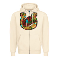 Sandshell Christmas Horseshoe Zipper Hoodie - RanaPortraitStore