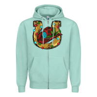 Seafoam Christmas Horseshoe Zipper Hoodie - RanaPortraitStore