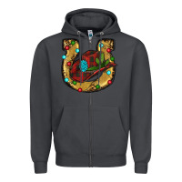 Smoke Christmas Horseshoe Zipper Hoodie - RanaPortraitStore