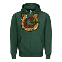 Sports Green Christmas Horseshoe Zipper Hoodie - RanaPortraitStore