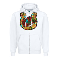 White Christmas Horseshoe Zipper Hoodie - RanaPortraitStore