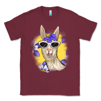 Burgundy Llama With Sunglasses Classic Tee - RanaPortraitStore