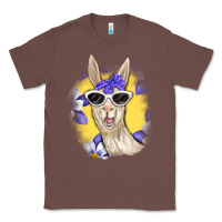 Chestnut Llama With Sunglasses Classic Tee - RanaPortraitStore