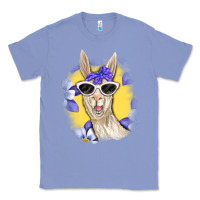 Colony Blue Llama With Sunglasses Classic Tee - RanaPortraitStore