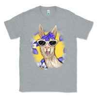 Heather Grey Llama With Sunglasses Classic Tee - RanaPortraitStore