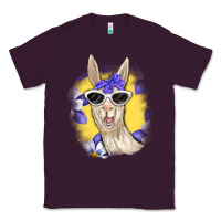 Plum Llama With Sunglasses Classic Tee - RanaPortraitStore