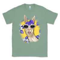 Sage Llama With Sunglasses Classic Tee - RanaPortraitStore