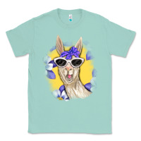 Seafoam Llama With Sunglasses Classic Tee - RanaPortraitStore