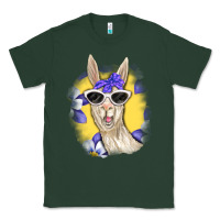 Sports Green Llama With Sunglasses Classic Tee - RanaPortraitStore