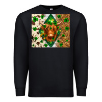 Black St. Patrick's Day Highland cow Premium Sweatshirt - Neo Western