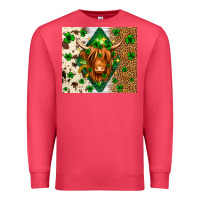 Cardinal St. Patrick's Day Highland cow Premium Sweatshirt - Neo Western