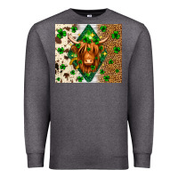 Charcoal Heather St. Patrick's Day Highland cow Premium Sweatshirt - Neo Western