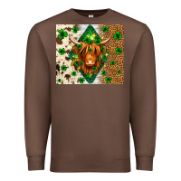 Chestnut St. Patrick's Day Highland cow Premium Sweatshirt - Neo Western