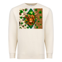 Sandshell St. Patrick's Day Highland cow Premium Sweatshirt - Neo Western