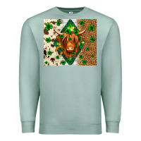 Seafoam St. Patrick's Day Highland cow Premium Sweatshirt - Neo Western